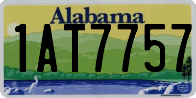 AL license plate 1AT7757