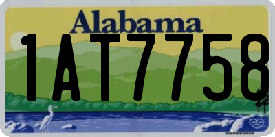 AL license plate 1AT7758