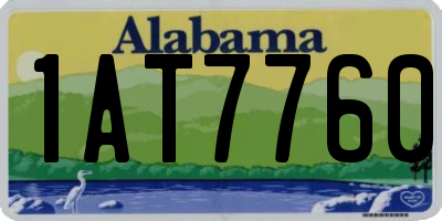 AL license plate 1AT7760