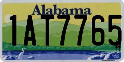AL license plate 1AT7765