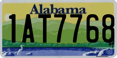 AL license plate 1AT7768