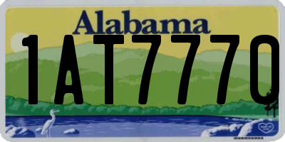 AL license plate 1AT7770