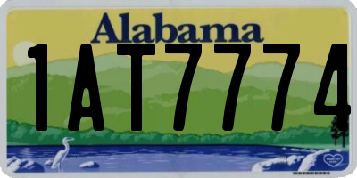 AL license plate 1AT7774