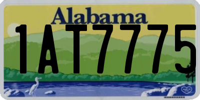 AL license plate 1AT7775