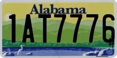 AL license plate 1AT7776