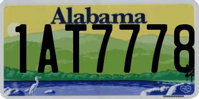 AL license plate 1AT7778