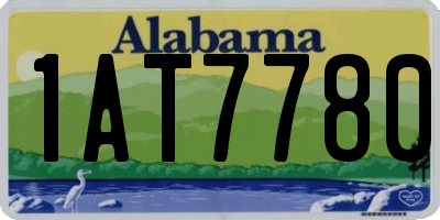 AL license plate 1AT7780