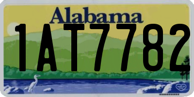 AL license plate 1AT7782