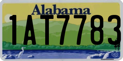 AL license plate 1AT7783