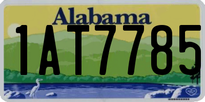 AL license plate 1AT7785