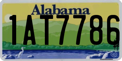 AL license plate 1AT7786