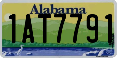 AL license plate 1AT7791