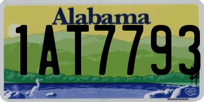 AL license plate 1AT7793