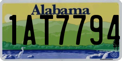 AL license plate 1AT7794