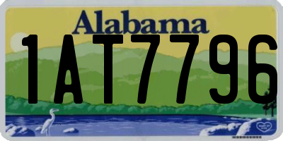 AL license plate 1AT7796