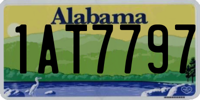 AL license plate 1AT7797