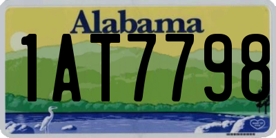 AL license plate 1AT7798