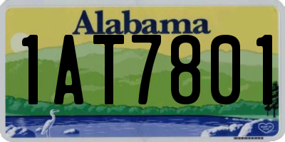 AL license plate 1AT7801