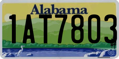 AL license plate 1AT7803