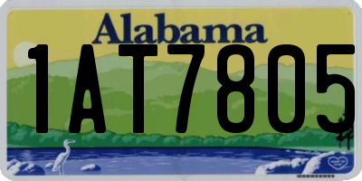 AL license plate 1AT7805