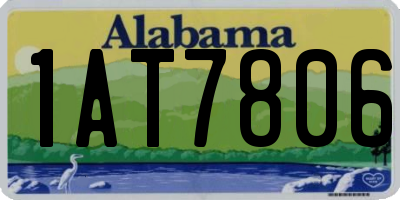 AL license plate 1AT7806