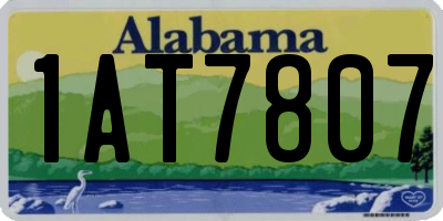 AL license plate 1AT7807