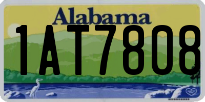 AL license plate 1AT7808