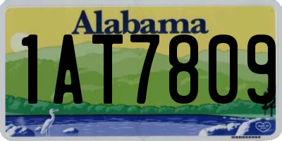 AL license plate 1AT7809