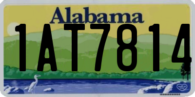 AL license plate 1AT7814