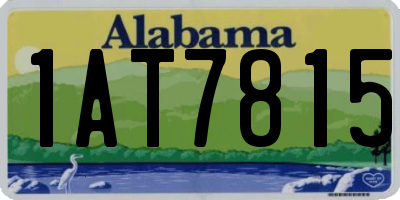 AL license plate 1AT7815