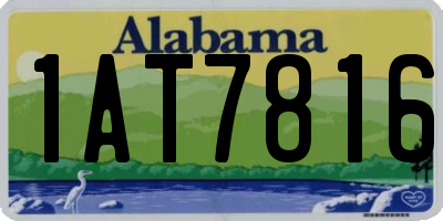 AL license plate 1AT7816