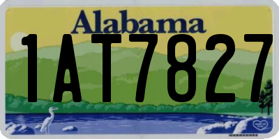 AL license plate 1AT7827