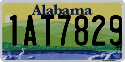 AL license plate 1AT7829