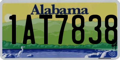 AL license plate 1AT7838