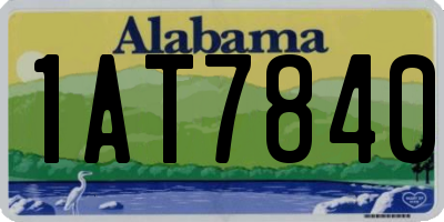 AL license plate 1AT7840