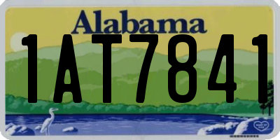 AL license plate 1AT7841
