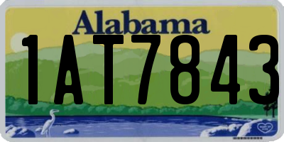 AL license plate 1AT7843