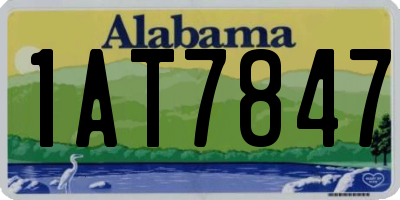 AL license plate 1AT7847