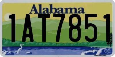 AL license plate 1AT7851