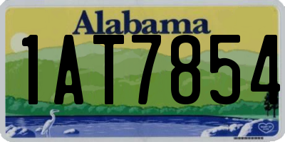 AL license plate 1AT7854