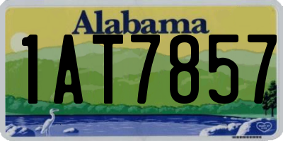 AL license plate 1AT7857