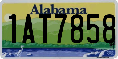 AL license plate 1AT7858