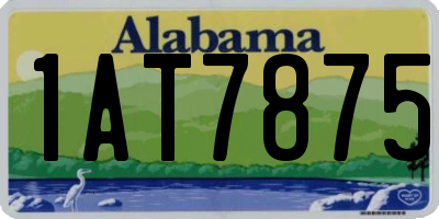 AL license plate 1AT7875