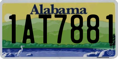 AL license plate 1AT7881