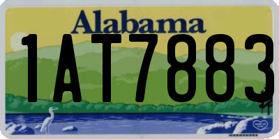 AL license plate 1AT7883