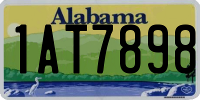 AL license plate 1AT7898