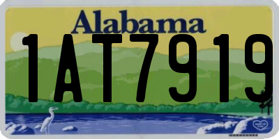 AL license plate 1AT7919