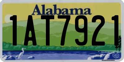 AL license plate 1AT7921