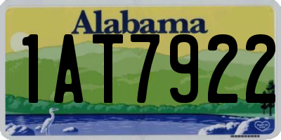 AL license plate 1AT7922