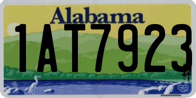 AL license plate 1AT7923